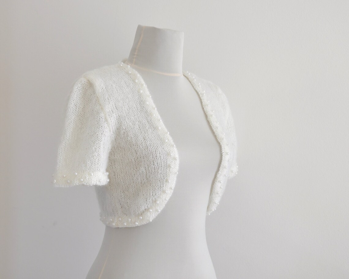 Exclusive Ivory Beaded Shrug Bolero Bridal Shrug Wedding Etsy