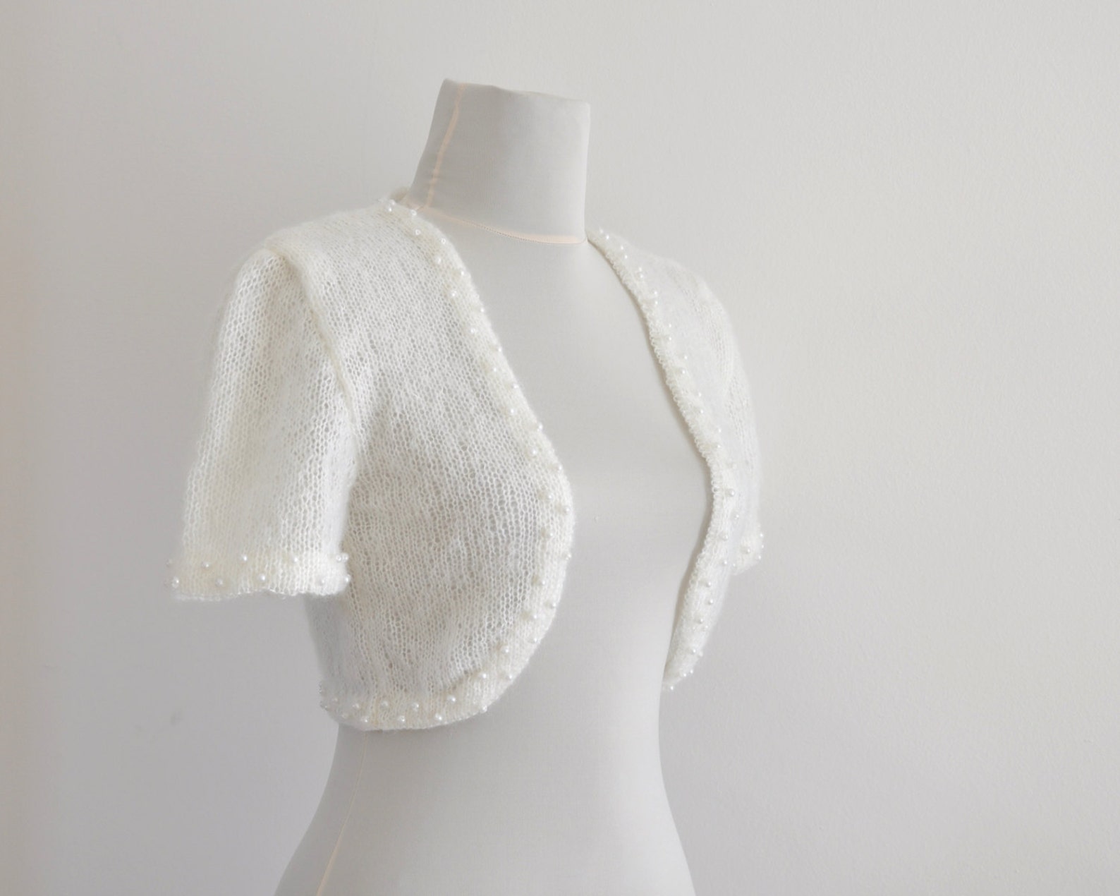 Exclusive Ivory Beaded Shrug Bolero Bridal Shrug Wedding Etsy