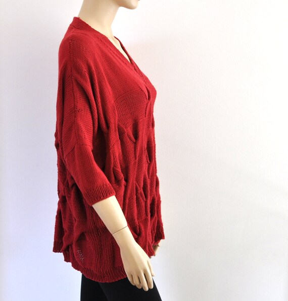 red summer sweater