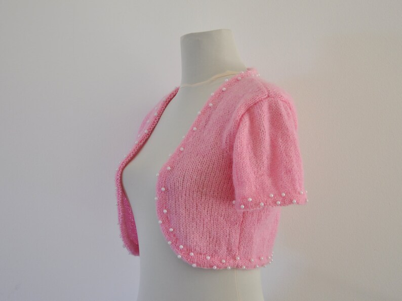 Exclusive Pink Beaded Shrug Bolero Bridal Shrug Wedding Jacket Etsy