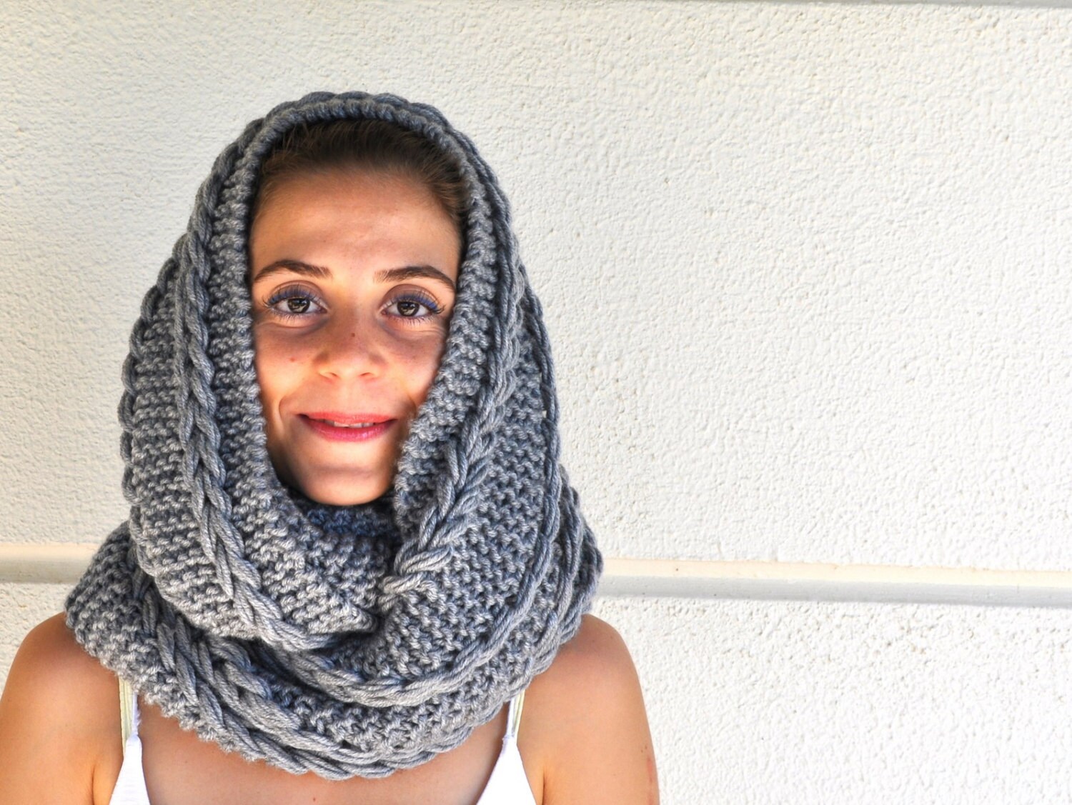 Chunky Infinity Scarf Cowl Neckwarmer Loop Scarf Circle Scarf Knit ...
