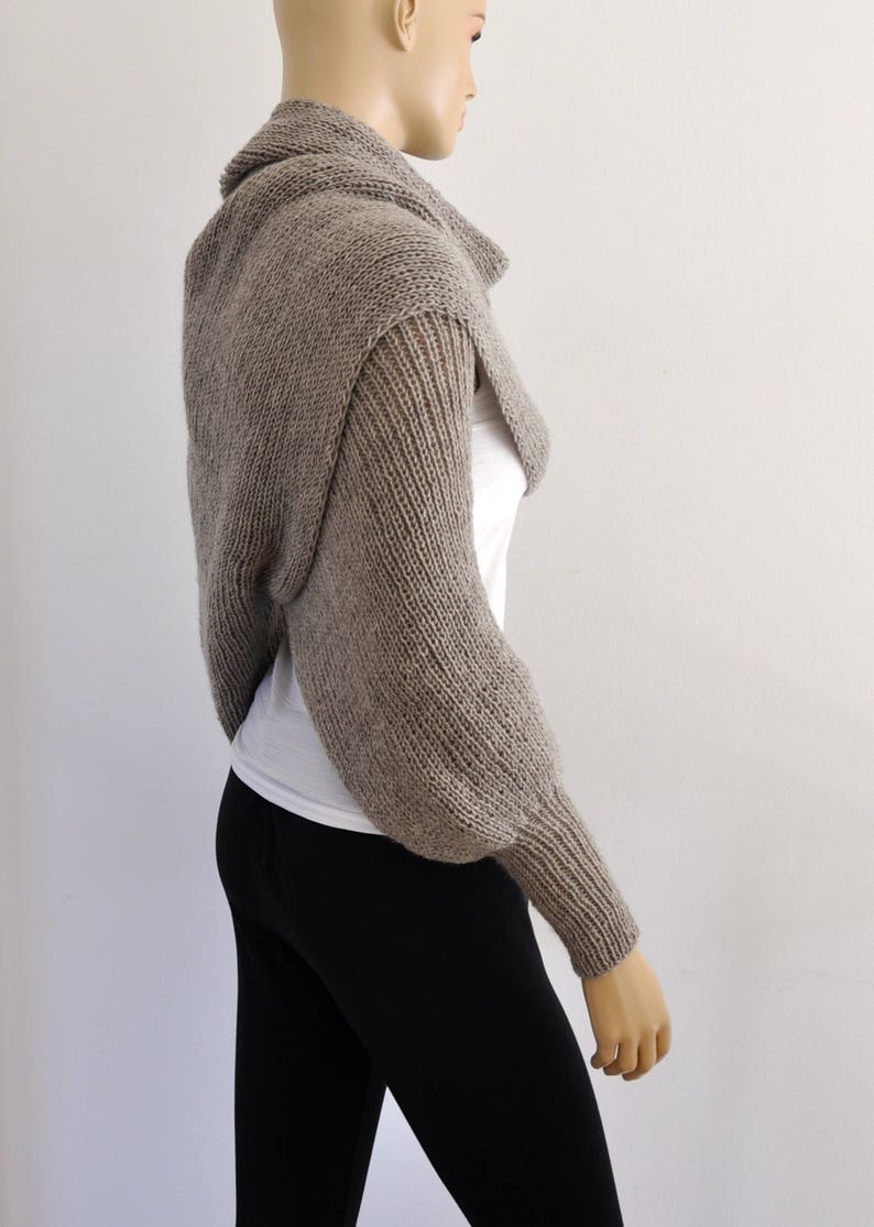 brown chunky knit sweater