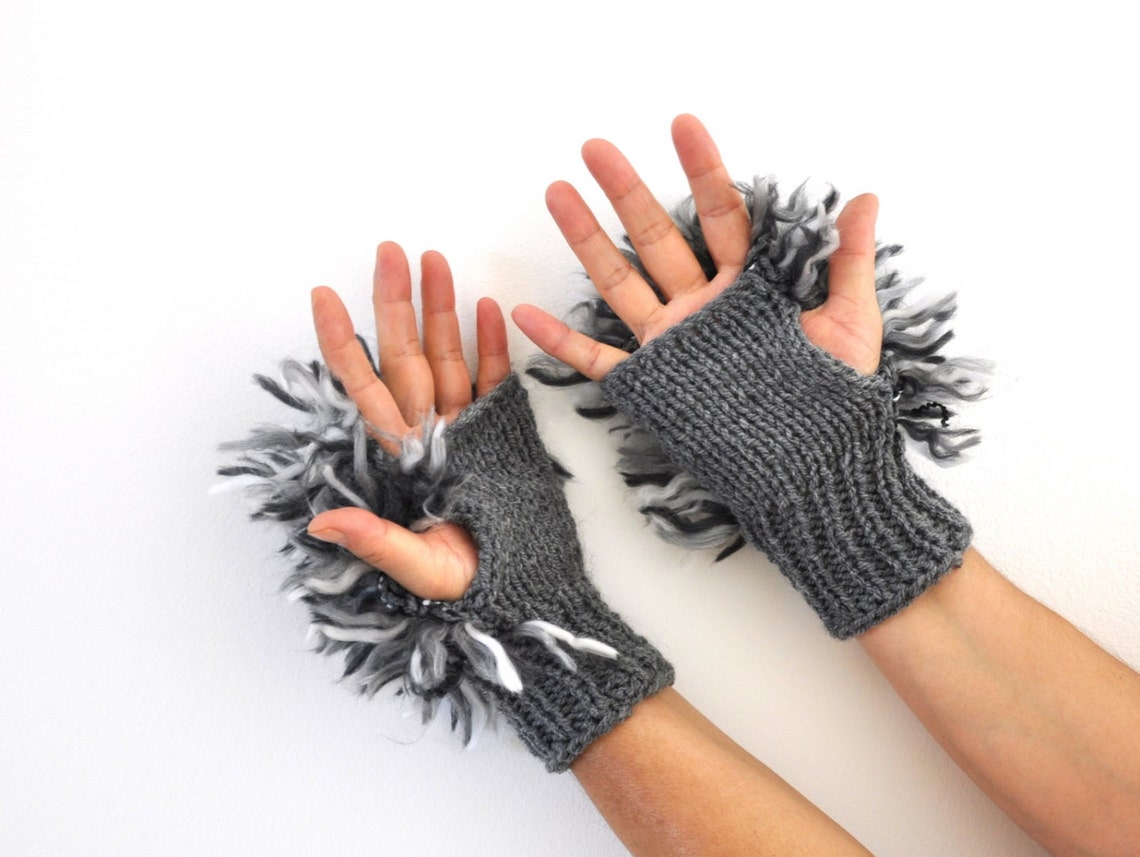 Fingerless Gloves Mittens Wrist Warmers Cute Soft Warm Unique Etsy