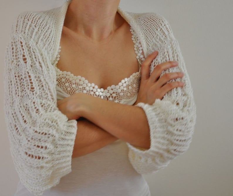 Ivory Shrug Bolero Bridal Shrug Wedding Bolero Bridal Jacket Etsy