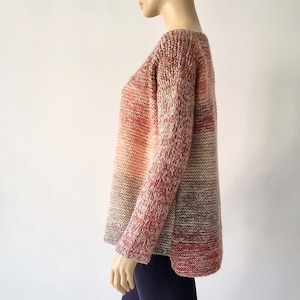 Dikke trui, oversized trui, handgebreide trui vest, trui grote maten, trui degraderen wol