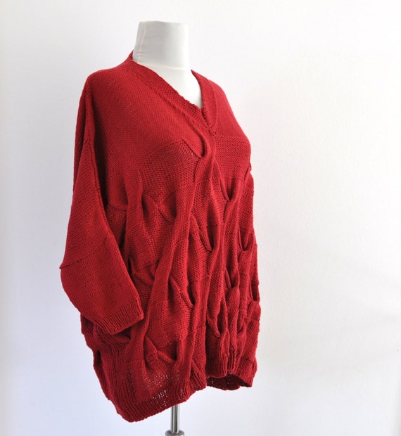 red summer sweater