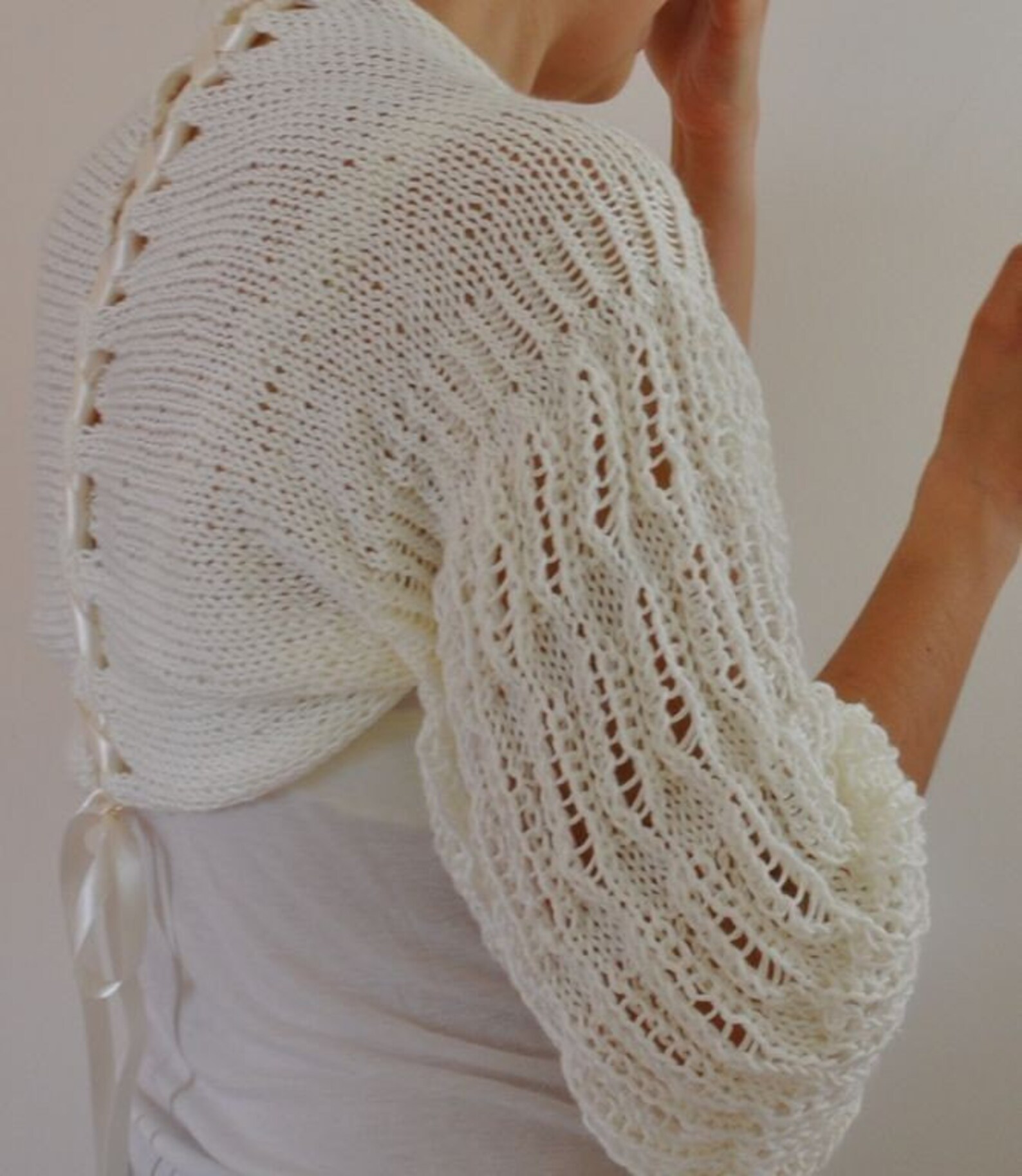 Dahlia Shrug Ivory