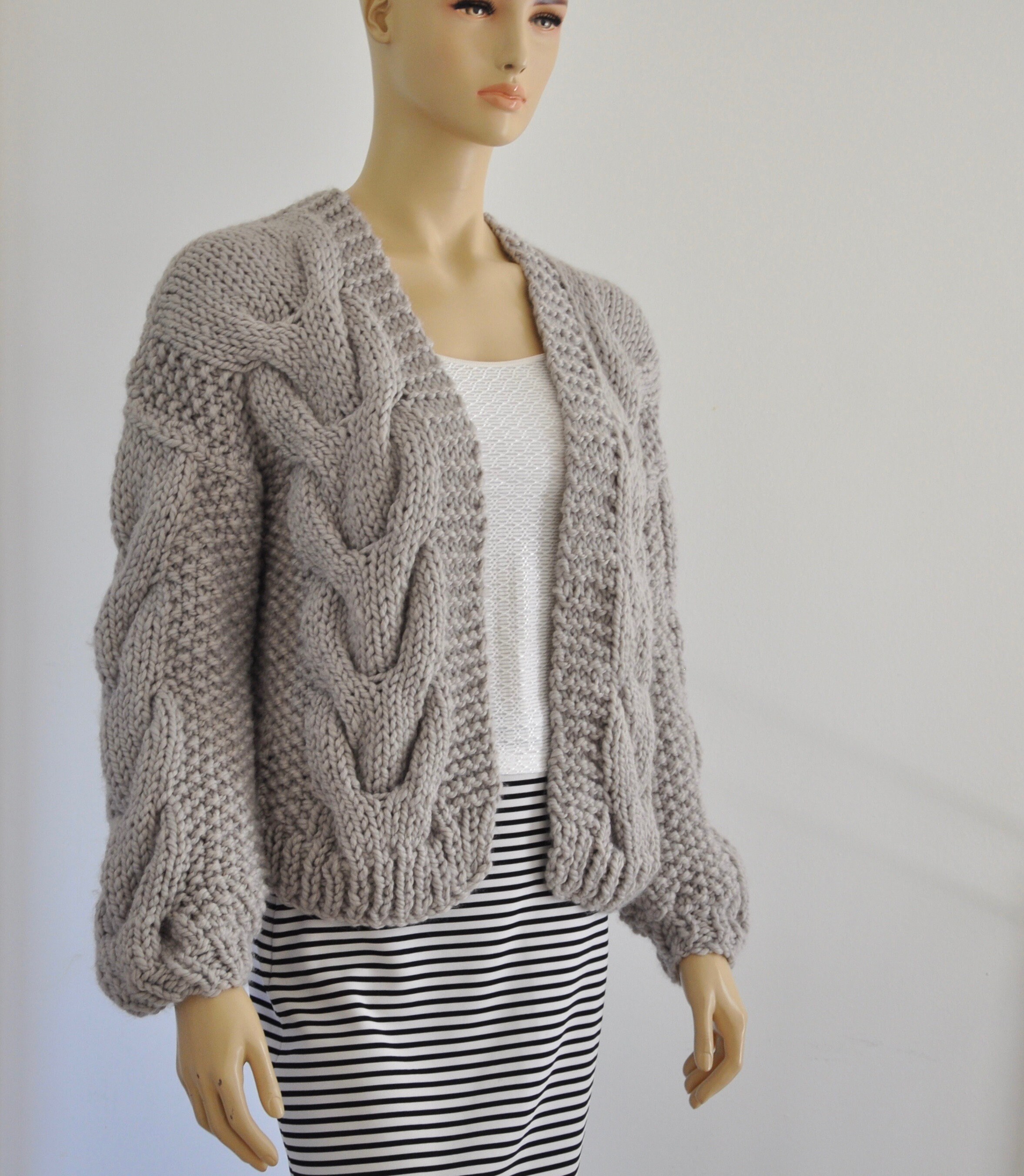 Chunky Sweater Cardigan Cozy Warm Women Jacket Hand Knitted - Etsy