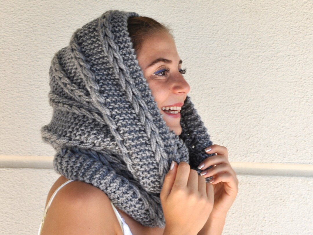 Chunky Infinity Scarf Cowl Neckwarmer Loop Scarf Circle Scarf Knit ...