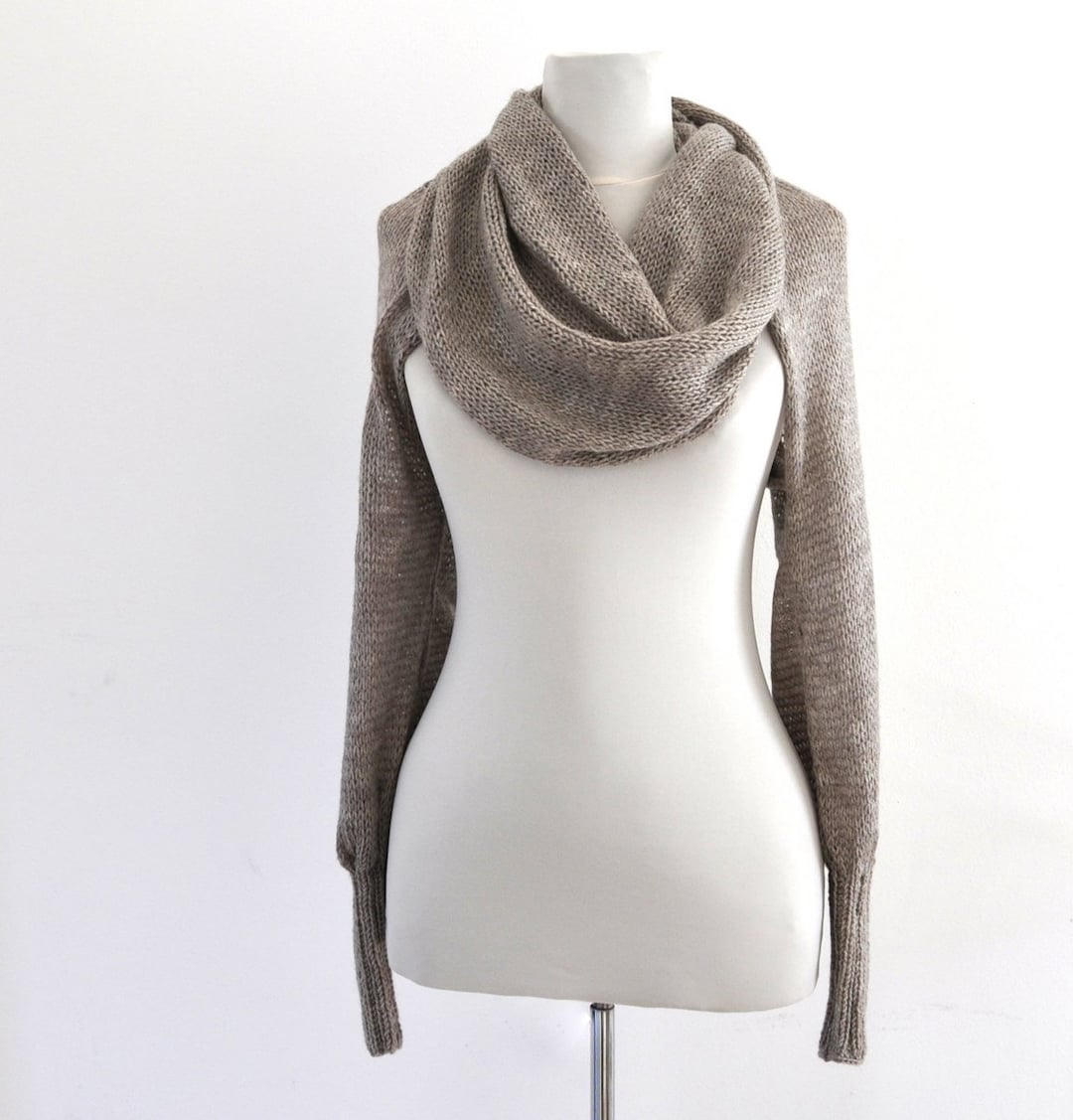 Brown Womens Sweater Cardigan Wrap Sweater Bridal Shrug Bolero Wedding