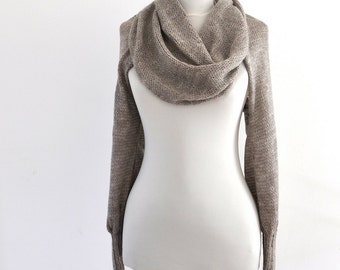 Brown Womens Sweater Cardigan Wrap Sweater Bridal Shrug Bolero Wedding Jacket Long Sleeved Bridal Accessories