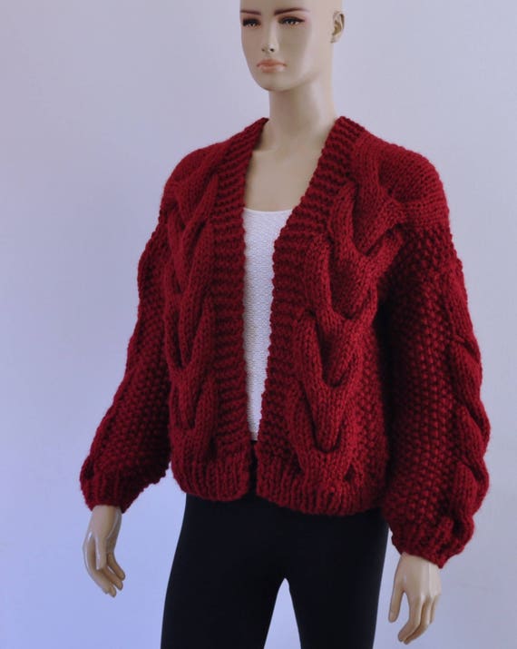 cranberry cardigan sweater