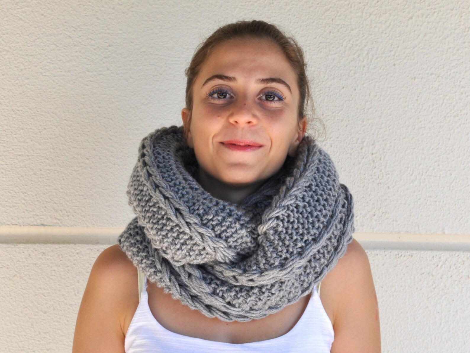 Chunky Infinity Scarf Cowl Neckwarmer Loop Scarf Circle Scarf Knit ...