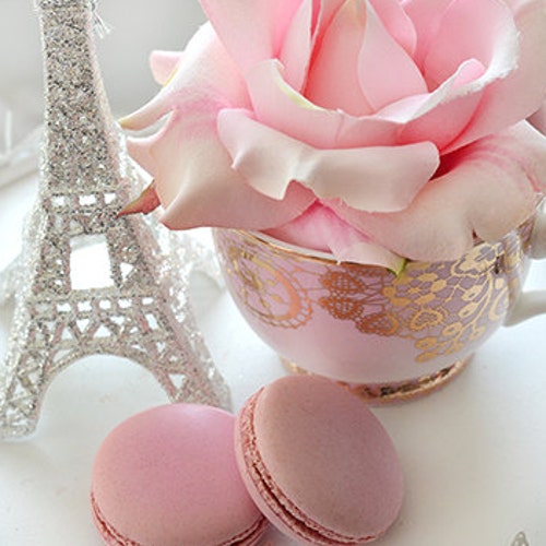 Paris Blush Pink Wall Decor Eiffel Tower Blush Pink Print Etsy