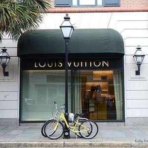Louis Vuitton Store Prints, Charleston Louis Vuitton Storefront, Charleston  Bicycle Wall Art Print, Charleston Louis Vuitton Home Decor Art