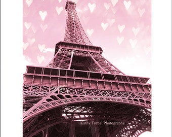 Paris Baby Girl Nursery Decor, Eiffel Tower Prints, Pink Eiffel Tower Prints, Paris Girl's Room Decor, Paris Pink Eiffel Tower Nursery Decor