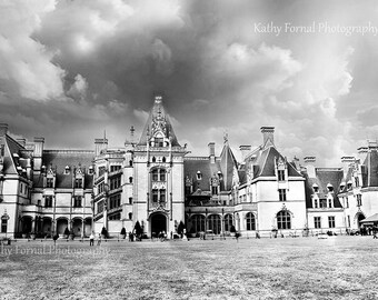 Biltmore Estate, Architectural Print, Biltmore Mansion, North Carolina Landscape, Asheville Biltmore Mansion Print, Biltmore Estate Mansion