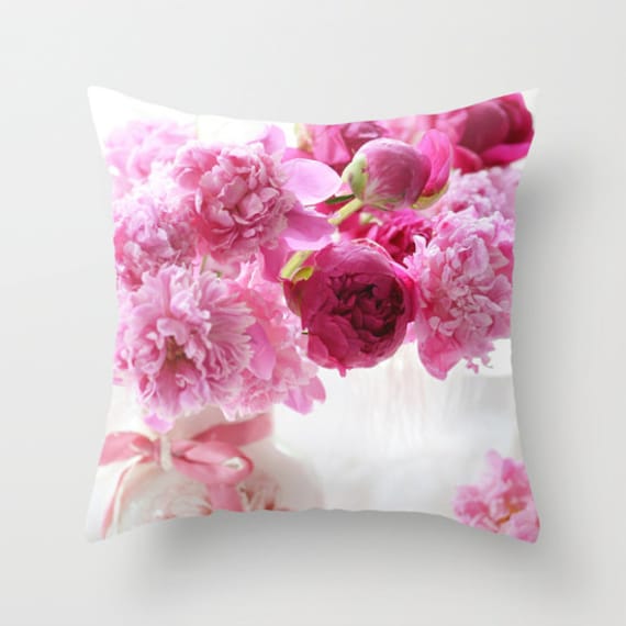 pink floral pillows