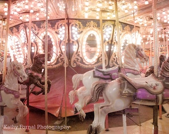 Carousel Horses, Baby Girl Nursery Decor, Merry Go Round, Paris Carousel Horses Sparkling Lights, Baby Girl Nursery Carousel Horses Prints