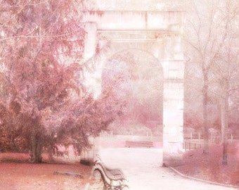 Paris Photography, Paris Blush Pink Prints, Paris Parc Monceau Park, Paris Canvas Prints, Paris Pink Girl's Room Art, Paris Fine Art Prints