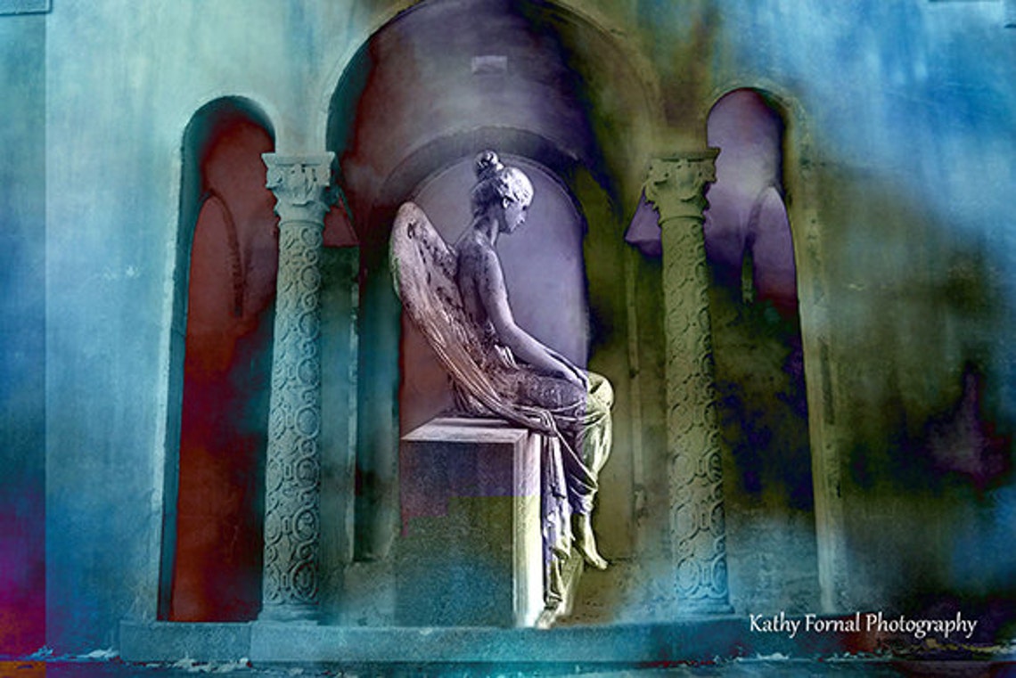 Traurige Engel Fotografie Gothic Engel Druck surreale Trauer Etsy