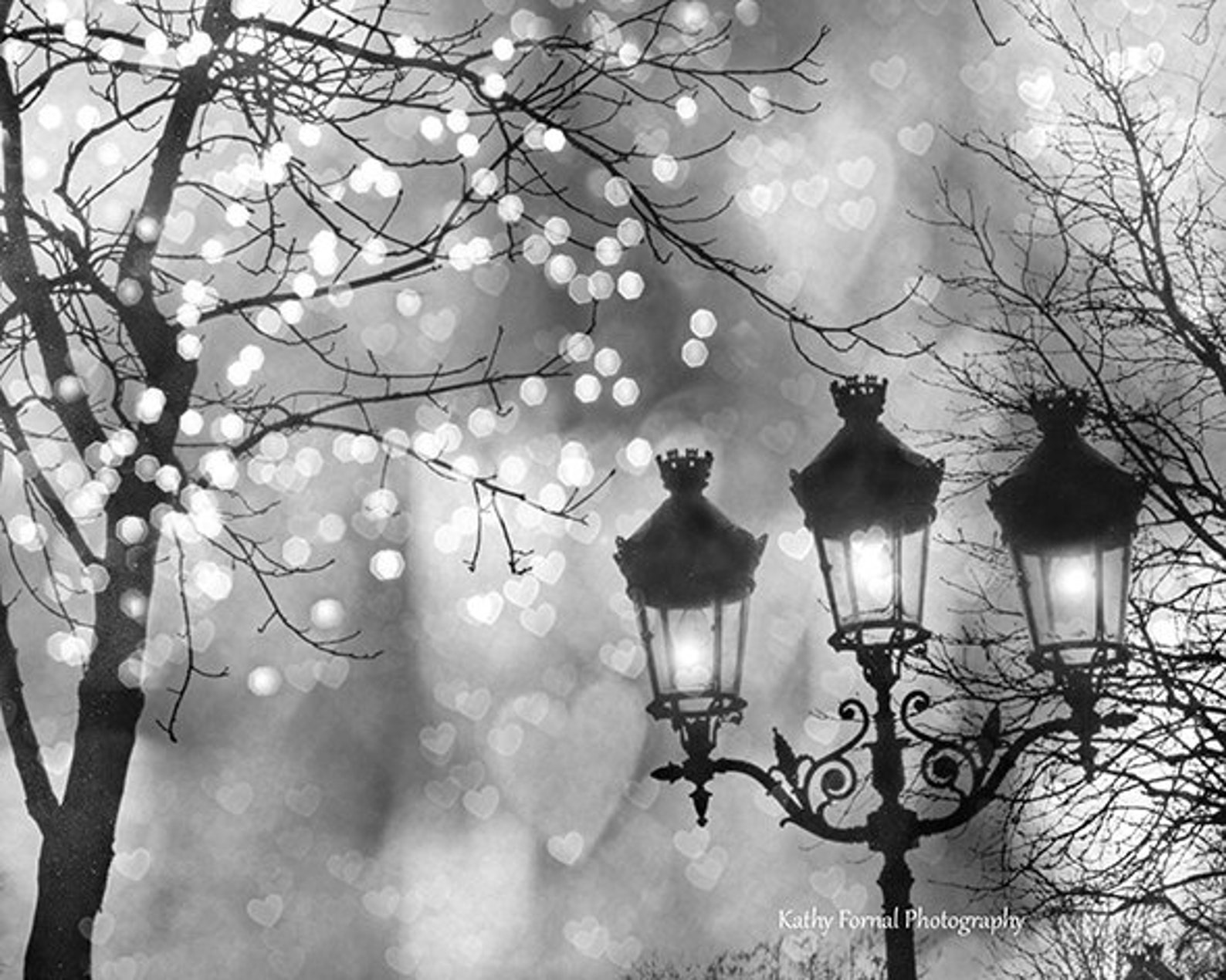 Снег улица фонарь декор