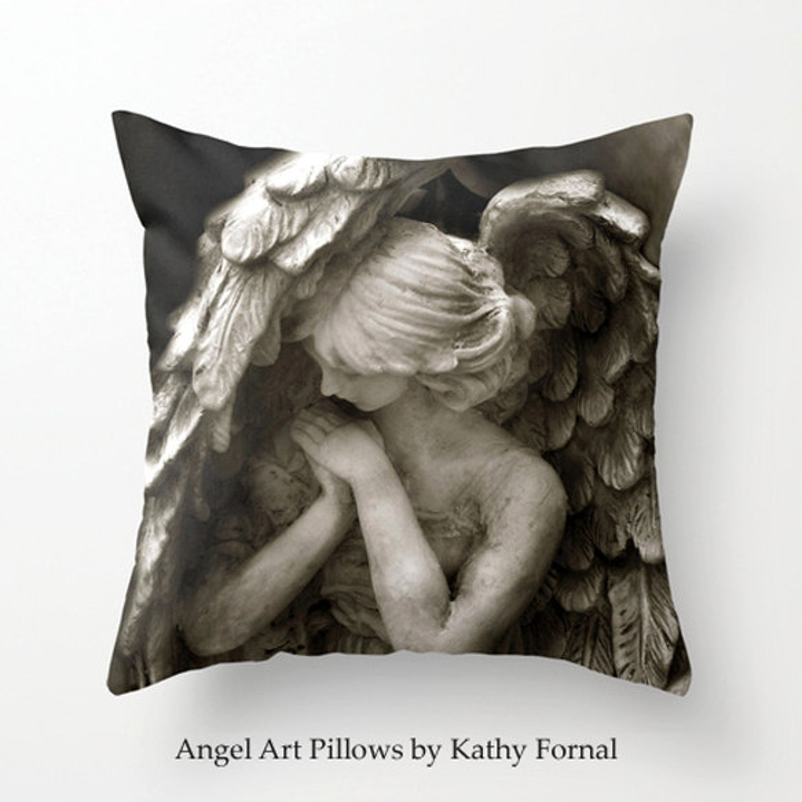 Angel in Prayer Pillow Angel Throw Pillow Angel Pillow Home Etsy