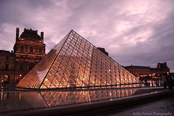Paris Photography Louvre Museum Pyramid Paris Night Lights Etsy