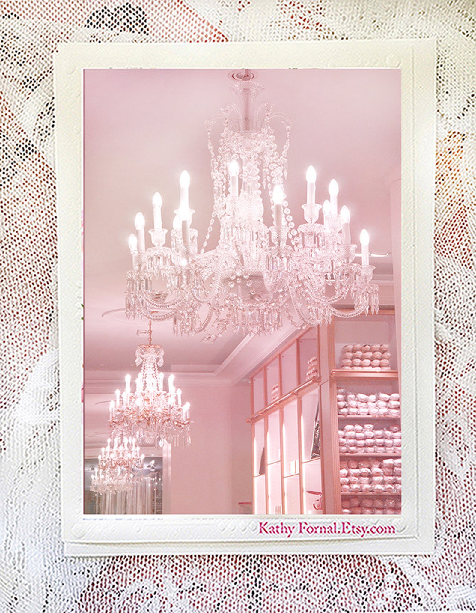 Paris Note Cards Pink Paris Chandelier Note Cards Paris Etsy