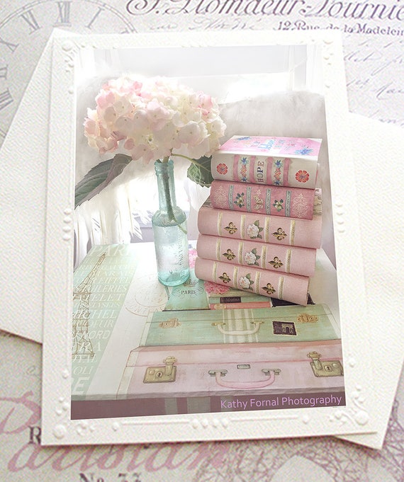 Shabby Chic Note Karten Blumen Notiz Karten Rosa Bucher Etsy