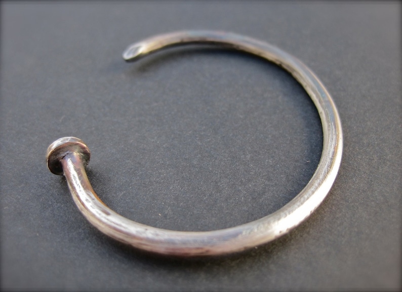 Nail Bracelet Sterling Silver Industrial Cuff Etsy