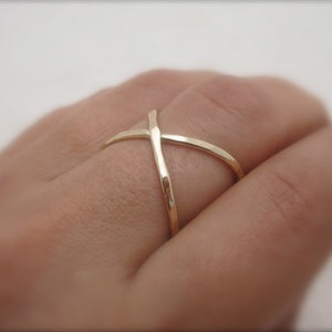 Infinity Ring Wide Solid 14k Yellow Gold Promise Ring image 5