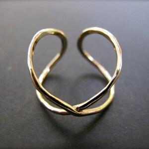 Infinity Ring Wide Solid 18k Yellow Gold Promise Ring image 3