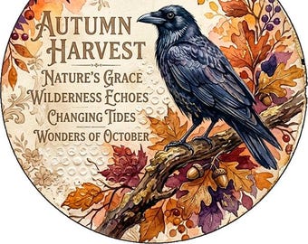 Autumn’s Bounty Printable Circles | 1, 1.5, 2 & 2.5 Inch Vintage Fall Ephemera | Harvest Junk Journal