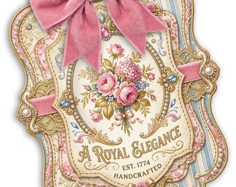 Velvet & Pearls – Printable Rococo Tags – Marie Antoinette Inspired Ephemera