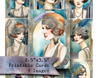 Ephemera w stylu art déco: zdjęcia mody z lat 20. XX wieku (pobieranie cyfrowe)