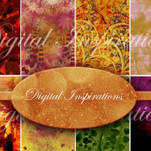 Autumn Dreamy ATC Backgrounds: Printable Fall Images (Digital Download)
