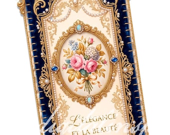 Versailles Velvet Printable Bookmarks | French Rococo Bookmarks | Vintage Style Royal Digital Download