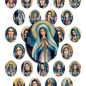 30 x 40, ovales, feuille de collage, cabochons, feuille numérique, sainte mère, religieux, sud-ouest, journaux, journaux indésirables, plateaux à bijoux, perles
