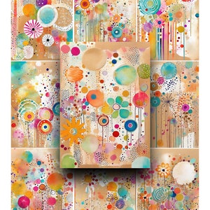 Foglio di collage, digitale, tecniche miste, sfondi, etichette, diari spazzatura, effimeri, carta stampabile, inserti tascabili, etichette tascabili, acquerelli