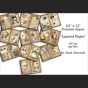 Gothic Printable Paper Pack: 8.5x11 Junk Journal Pages (Digital Download)