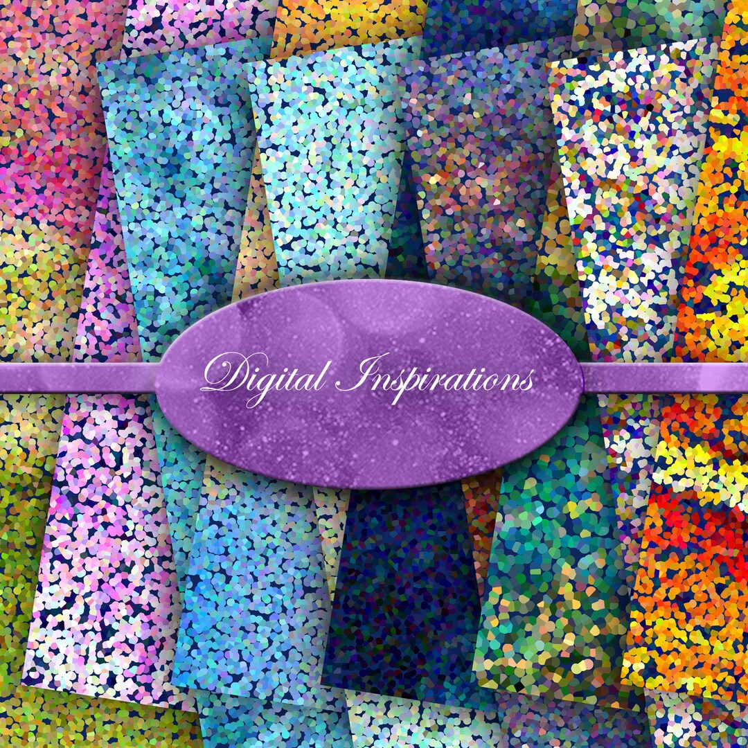 Colorful Pointillism Confetti Style Abstract Papers Digital Paper Pack