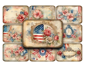 Vintage Patriotic Postcards: 4th of July Ephemera (Digital Download)
