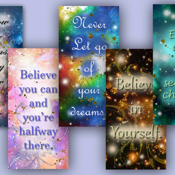 Digital Collage Sheet Beautiful Life Quotes Quotations for Collage Art Mixed Media Jewelry Making Soldering Altered Domino Dominoes