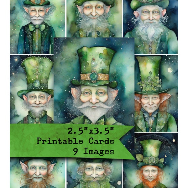 Journal Ephemera, Junk Journals, Leprechauns, Irish Folklore, Digital Sheet, Scrapbooking, Fantasy Graphics,  Junk Journal Supplies