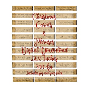 Druckbare Weihnachten Phrasen Zitate Sentiment Worte Herunterladbare png und jpg Dateien Urlaub Weihnachten Musik Carols Lieder