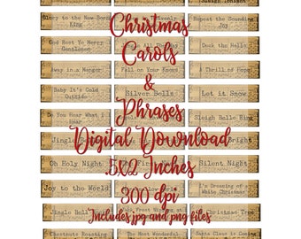 Printable Christmas Phrases Quotes Sentiments Words | Etsy