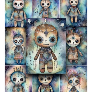 Journal Ephemera, Junk Journals, Voodoo Dolls, Digital Sheet, Scrapbooking, Fantasy Graphics, Black Magic, Junk Journal Supplies, Voodoo