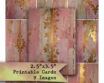 Shabby Chic Journal Cards: Vintage Floral Ephemera (Digital Download)