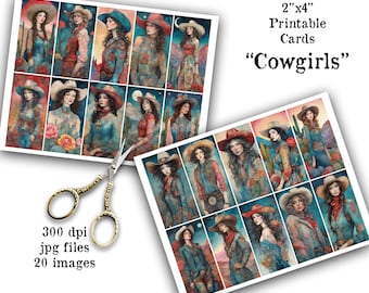 Tarjetas de diario vaqueras: Efímeras de scrapbooking del Oeste (Descarga digital)